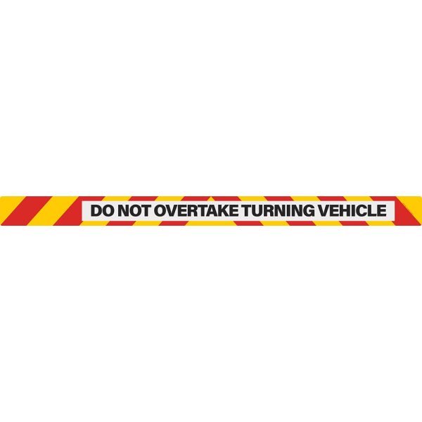 Do not overtake turning vehicle